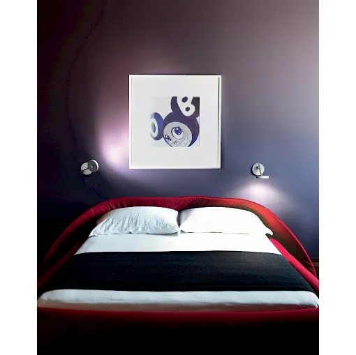 Lampada da parete in alluminio verniciato bianco String di Rotaliana