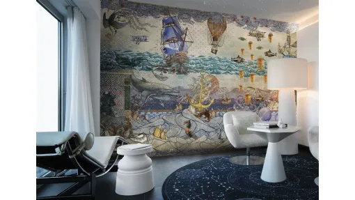 Carta da parati con soggetto marino Atlantis di London Art