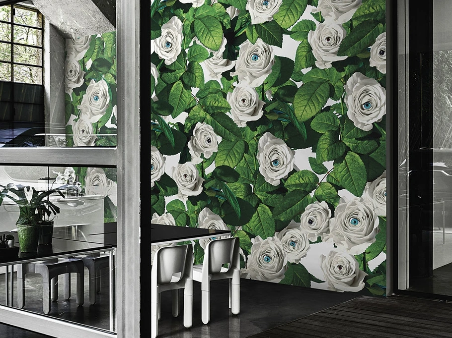 Carta da parati Eyes & Roses di London Art