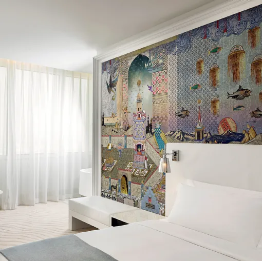 Carta da parati in stile orientale Mondrian Doha di London Art
