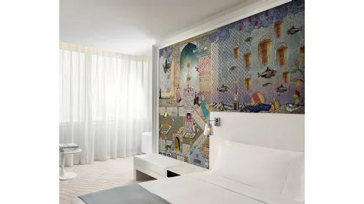Carta da parati in stile orientale Mondrian Doha di London Art