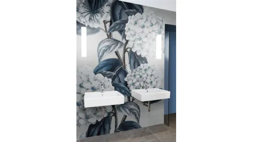 Carta da parati con immagine floreale gigante Ortensia di London Art
