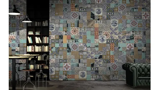 Carta da parati Tiled Up di Glamora