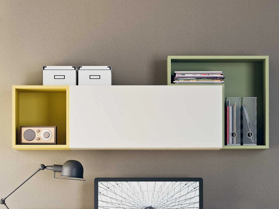 Mensola contenitore Box in laccato opaco di Clever