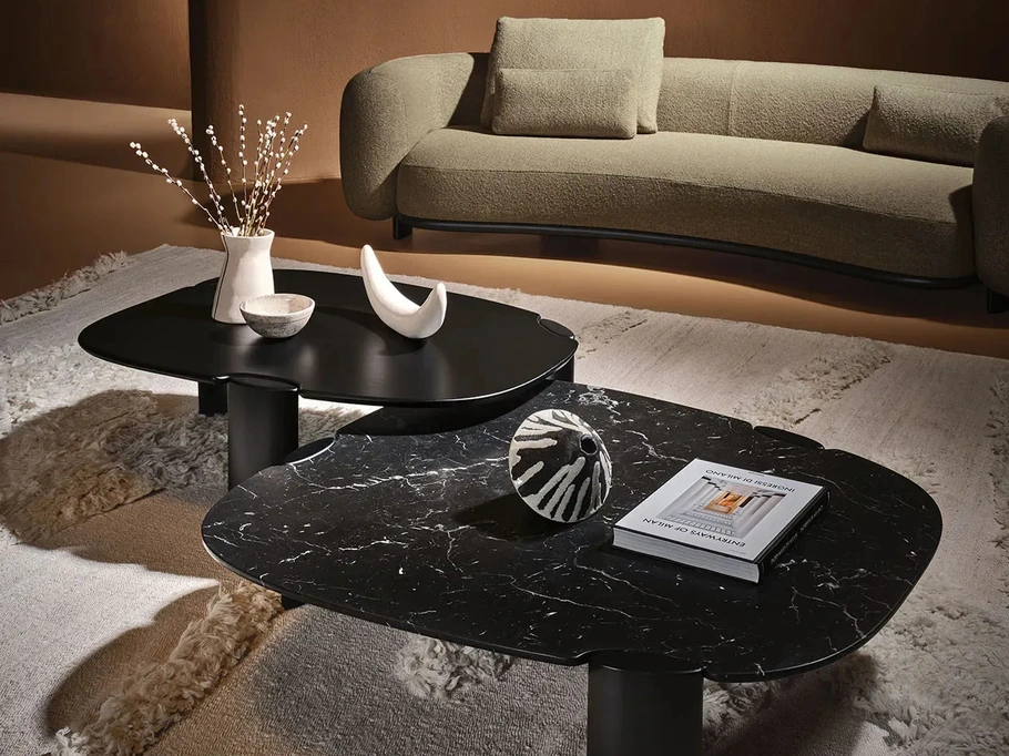 Tavolino Inlay in marmo o legno massello di Nature Design