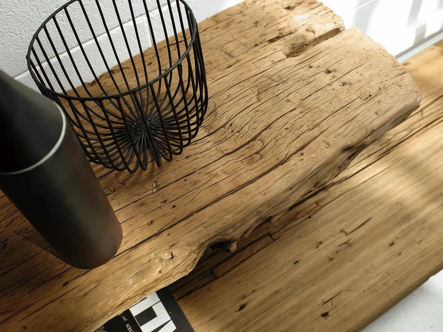Mensole in legno secolare Line di Nature Design