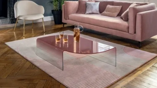Tavolino di design in vetro Merian di Calligaris