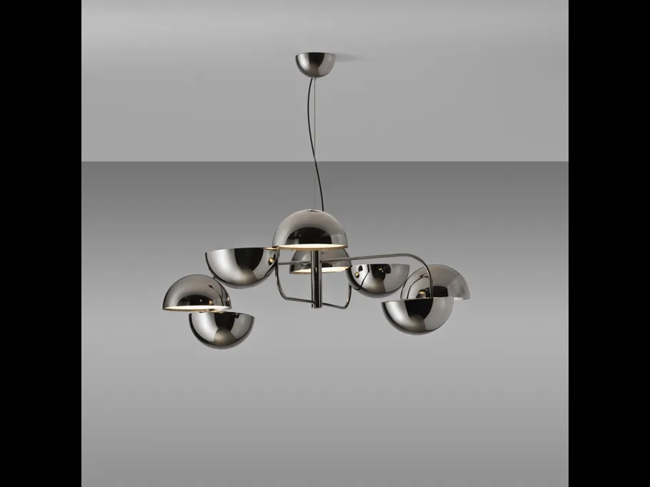 Lampada a sospensione con semisfere in metallo Elisabeth di Pentalight