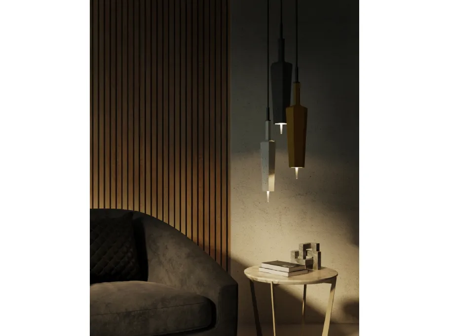 Lampada a sospensione Sop in cemento colorato di Pentalight