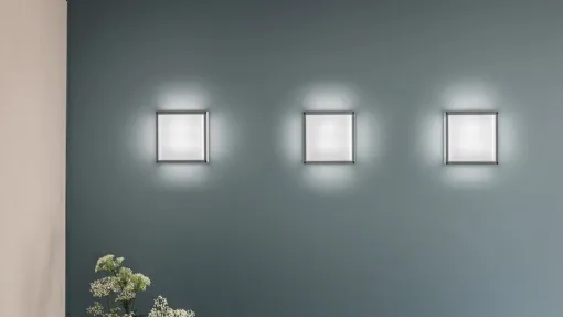 Lampada da esterno da parete in vetro pressato bianco satinato Home di Zafferano