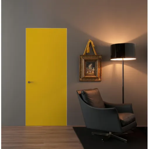 Porta battente per interni Integra in laccato Giallo di Albed