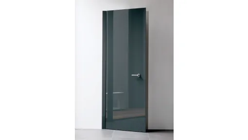 Porta a battente con anta in ardesia a ricoprire lo stipite in alluminio Level di Albed