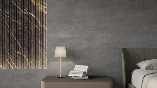 Comodino Elite Fisso laccato con piedini in vetro di Voltan