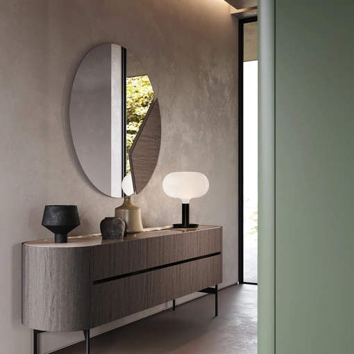 Comò Ottanta in Quercia Carbone di Voltan