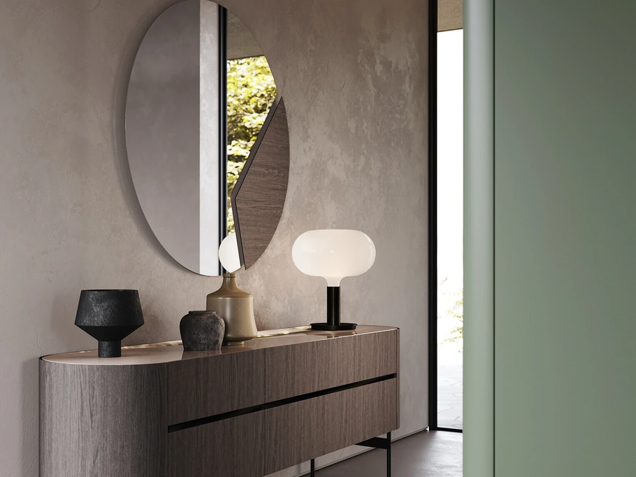 Comò Ottanta in Quercia Carbone di Voltan