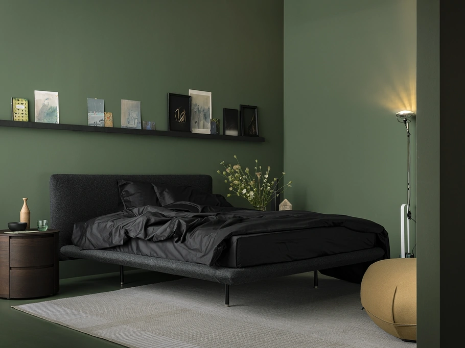 Letto in tessuto Clapis di Kristalia