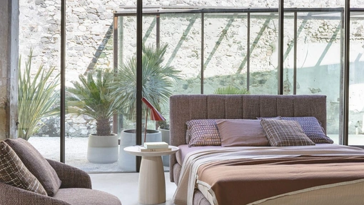 Letto matrimoniale System Quilted di Flexteam