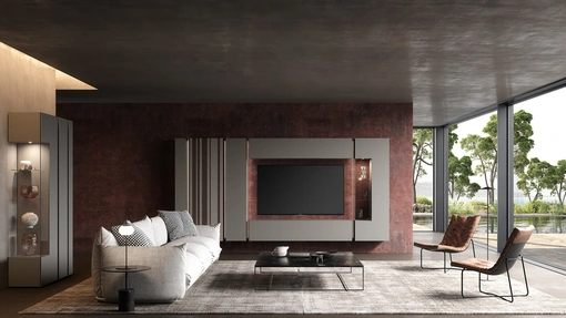 Parete Attrezzata Soggiorno Bassorilievo 41 di Voltan