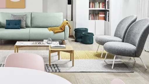 Poltroncina in tessuto imbottita Puffy di Calligaris