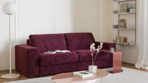 Divano Letto lineare in tessuto Convert-XL di Calligaris