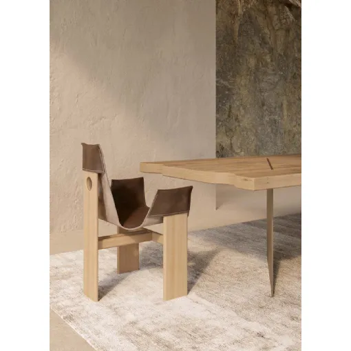 Sedia di design in pelle Manta di Nature Design