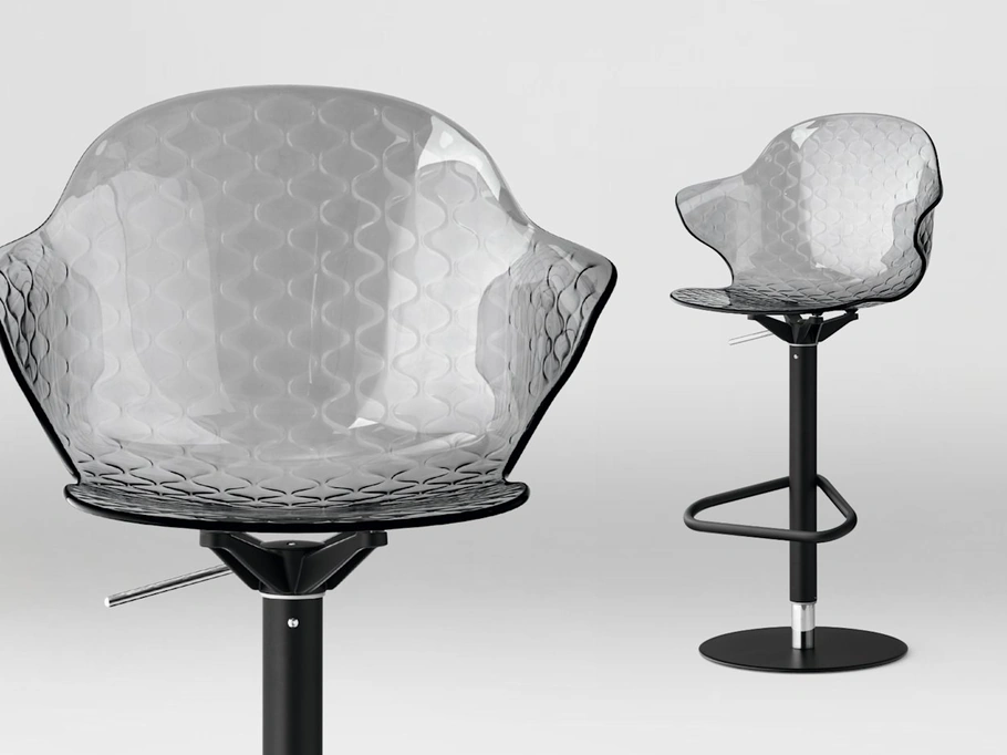 Sgabello regolabile in policarbonato Saint Tropez di Calligaris