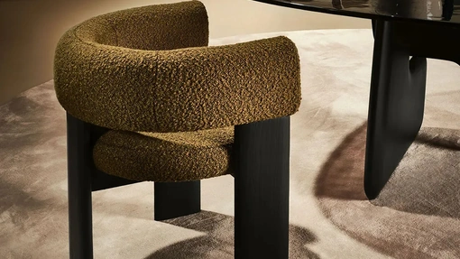 Sedia Trine Armchair in tessuto imbottito di Nature Design