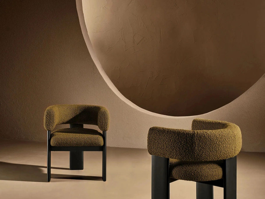Sedia Trine Armchair in tessuto imbottito di Nature Design