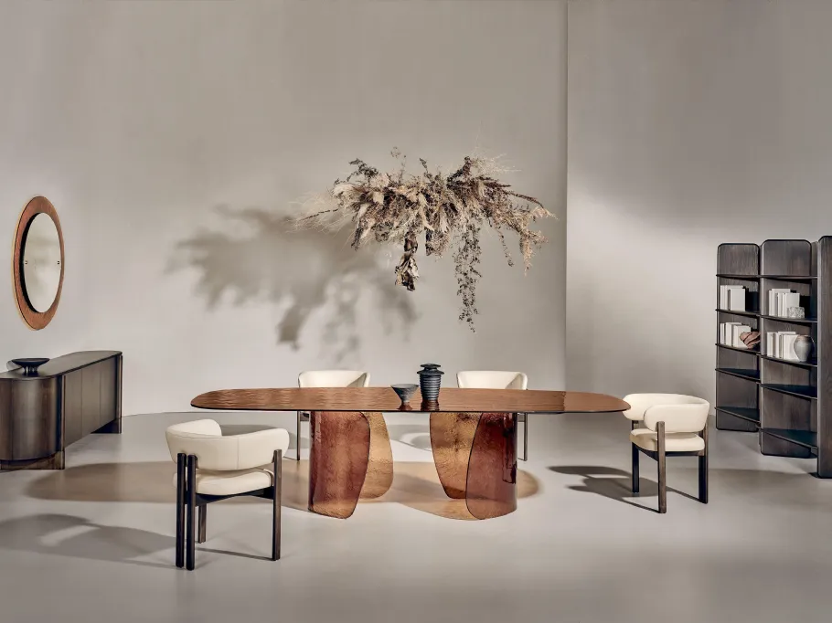 Tavolo in vetro cotto Blur di Nature Design