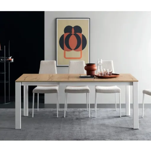 Tavolo in legno con gambe in metallo Duca di Calligaris