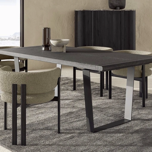 Tavolo Cocoon Allungabile in legno secolare Nero di Nature Design