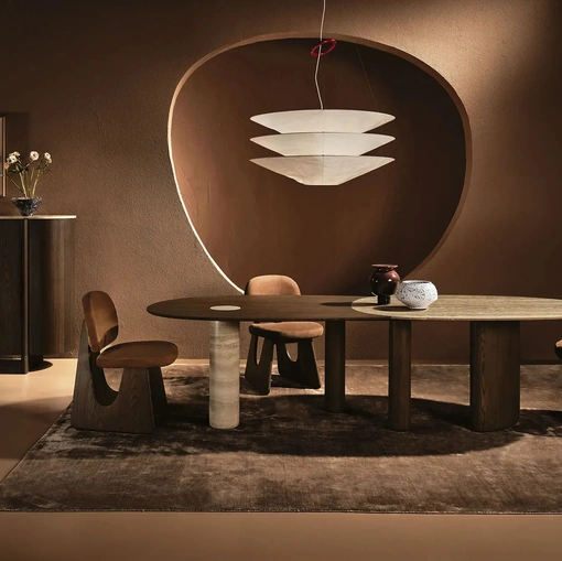 Tavolo Lymph Big in marmo e legno di Nature Design