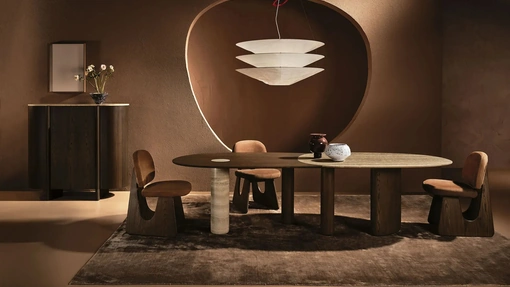 Tavolo Lymph Big in marmo e legno di Nature Design