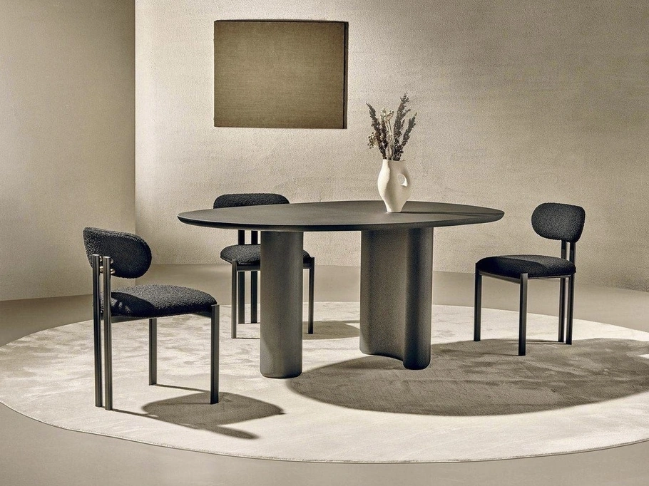 Tavolo Lymph in materico Nero di Nature Design