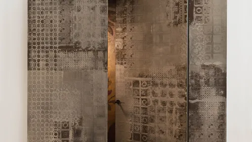 Porta battente di design per interni Boisè in legno di Albed