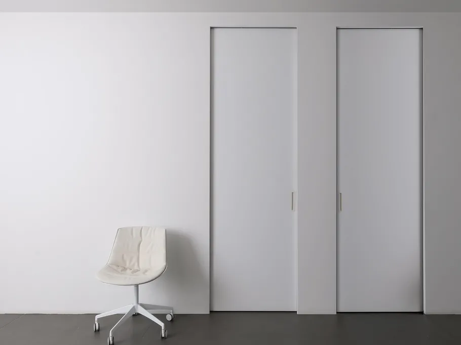 Porta per interni scorrevole Quadra in laccato Bianco di Albed