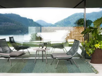 Poltroncina Laze in corda e alluminio di Roda