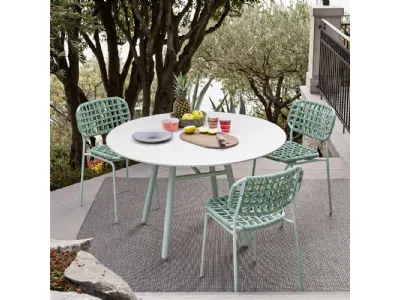 Sedia intrecciata Yo! di Connubia Outdoor